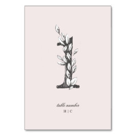 Numeração De Mesa Mesa 1 Belo Blush Floral Number Casamento
