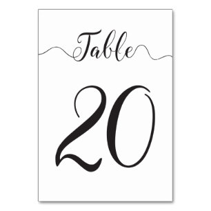 Numeração De Mesa Mesa 20 Números de Tabela de Casamento
