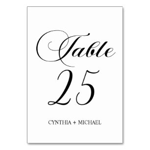 Numeração De Mesa Mesa 25 Número da Tabela de Casamento de Script Mo