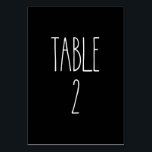 Numeração De Mesa Mesa 2 Rae Dunn Pottery Black Mesa Card<br><div class="desc">Mesa 2. Preto e Branco simples. Rae Dunn. Entre em contato com o Designer para fazer o número correto de números de tabela para seu evento.</div>