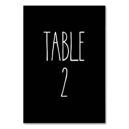 Numeração De Mesa Mesa 2 Rae Dunn Pottery Black Mesa Card