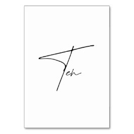 Numeração De Mesa Mesa Calligráfica Elegante Número da tabela 10