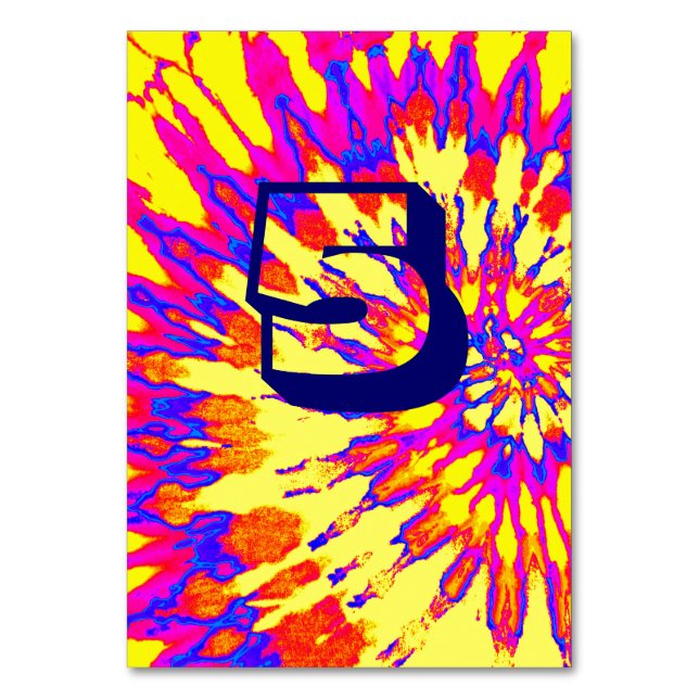 Numeração De Mesa Mesa Cinco de Casamento Secundário Amarelo (Frente)