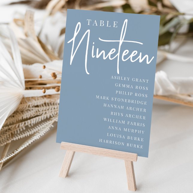 Numeração De Mesa Mesa com script manual NINETEEN + Nomes de convida (Criador carregado)