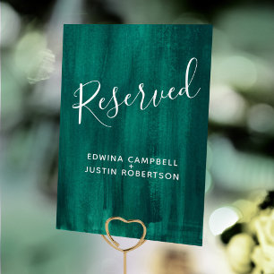 Numeração De Mesa Mesa de arte moderna abstrato verde reservada