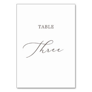 Numeração De Mesa Mesa de Caligrafia Delicada