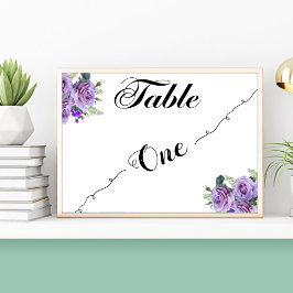 Numeração De Mesa Mesa de Caligrafia Elegante Número de Tabela Um