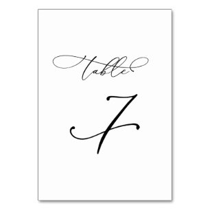 Numeração De Mesa Mesa de Caligrafia Moderna Elegante 7 Casamento