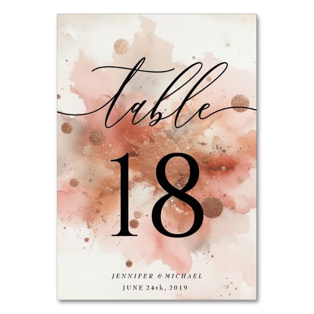 Numeração De Mesa mesa de Casamento Cor de Água Rosa Rosa (Frente)