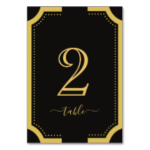 Mesa de Casamento de Cobre Clássico Preto e Ouro