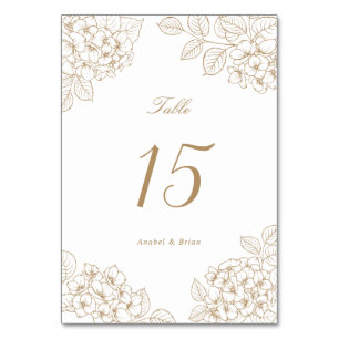Numeração De Mesa Mesa de Casamento de Hortênsia Dourada Rosa Elegan