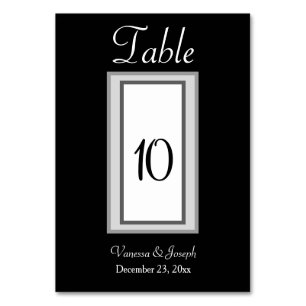 Numeração De Mesa Mesa de Casamento de Prata Branca Negra Nº Cartõ