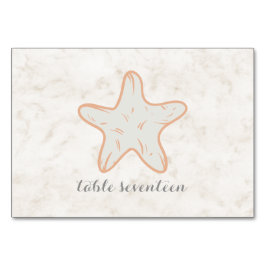 Numeração De Mesa Mesa de Casamento de Starfish Rustic Orange