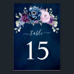 Numeração De Mesa Mesa de Casamento do Marinho Lilac Blooms Azul Dus<br><div class="desc">Elegante azul púrpura Lilac lavanda floral tema floral número da mesa de casamento com buquê elegante de azul empoeirado, Marinho, roxo, cor lilás flores rosa e folhas verdes de eucalipto sábio. Entre em contato comigo para obter ajuda sobre a personalização ou se você precisar de outro produto com este design....</div>