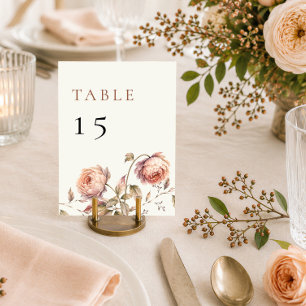 Numeração De Mesa Mesa de Casamento Editorial Moderna com Peônia Pês