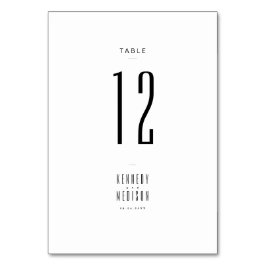 Numeração De Mesa Mesa de Casamento Minimalista Moderna Preto e Bran