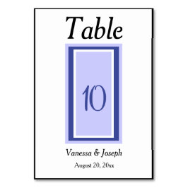 Numeração De Mesa Mesa de Casamento Periwinkle No.