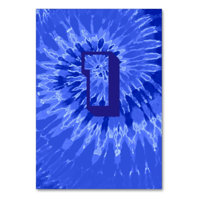 Numeração De Mesa Mesa de Casamento Real Azul, Coluna Espiral, Um (Frente)