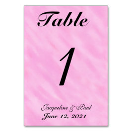 Numeração De Mesa Mesa de Casamento Rosa Romântica Nº