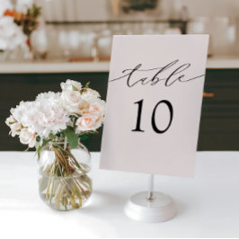 Numeração De Mesa Mesa de Casamento Rosa Simples
