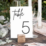 Numeração De Mesa Mesa de Casamento Simples, Preto e Branco<br><div class="desc">Cartões de Mesa Simples de Casamento Preto e Branco</div>