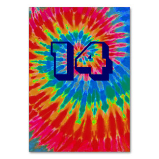 Numeração De Mesa Mesa De Casamento Spiral Tie Dye Catorze