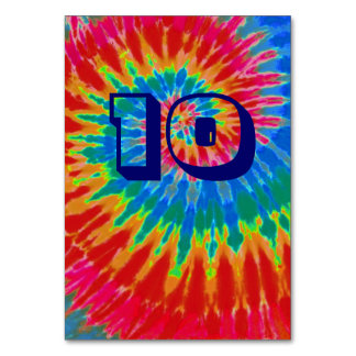 Numeração De Mesa Mesa De Casamento Spiral Tie Dye Dez