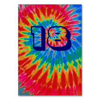 Numeração De Mesa Mesa De Casamento Spiral Tie Dye Dezoito