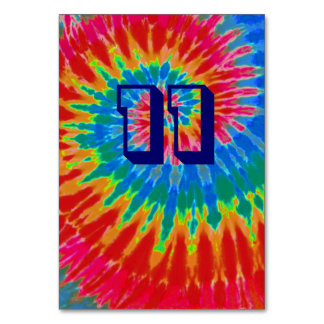 Numeração De Mesa Mesa De Casamento Spiral Tie Dye Onze