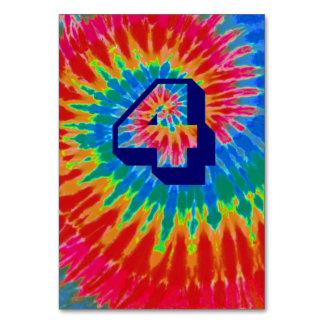Numeração De Mesa Mesa de Casamento Spiral Tie Dye Quatro