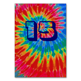 Numeração De Mesa Mesa De Casamento Spiral Tie Dye Quinze