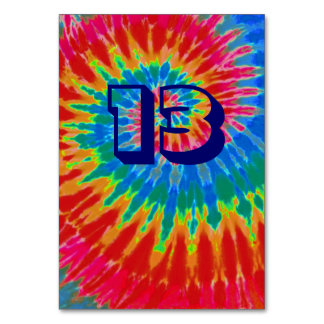 Numeração De Mesa Mesa De Casamento Spiral Tie Dye Treze