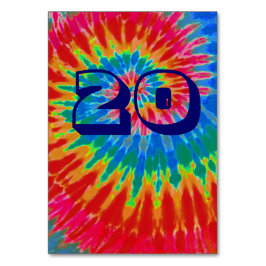 Numeração De Mesa Mesa De Casamento Spiral Tie Dye Vinte