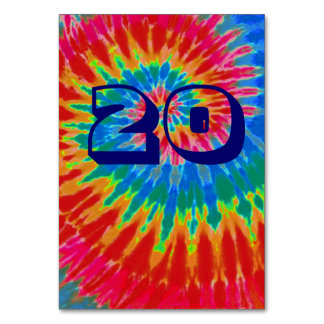 Numeração De Mesa Mesa De Casamento Spiral Tie Dye Vinte