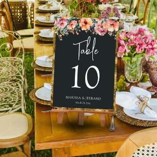 Numeração De Mesa Mesa de Casamento Verde da Dourada Frame Floral Ru