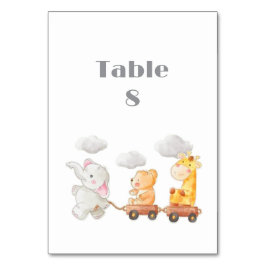 Numeração De Mesa Mesa de Chás de fraldas de animais da floresta