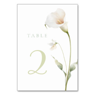 Numeração De Mesa Mesa de lírio calla 2