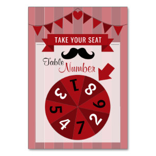 Numeração De Mesa Mesa de Poster de Circo Clássico Nº Festa de anive