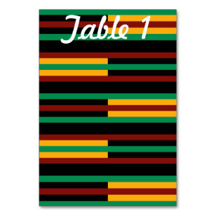 Numeração De Mesa Mesa de Recepção de Casamento com Listras de Kente