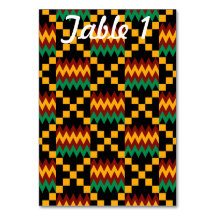 Mesa de Recepção de Casamento Kente Verde Vermelho