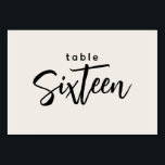 Numeração De Mesa Mesa de Script Moderno 16 Casamento fora do Branco<br><div class="desc">Mesa de Script Moderno 16 Números de Tabelas de Casamento Não Branco ou de Partido Janto. Dezesseis estão escritos em uma fonte tradicional, escrita à mão. A cor de fundo deste número de tabela é editável por cor, basta clicar no botão personalizar para selecionar qualquer cor que você precisar. Um...</div>