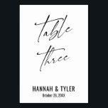 Numeração De Mesa Mesa de Tipografia Elegante Contemporânea Três<br><div class="desc">Negrito, simples, contemporâneo, elegante. Este design complementa uma coleção crescente de peças únicas que são atraentes para os olhos e distintivas. Use os campos modelo para alterar os detalhes do espaço reservado e tornar o design próprio. Outras cores e estilos estão disponíveis nesta coleção. Eu apresentei uma fonte maravilhosa para...</div>