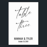 Numeração De Mesa Mesa de Tipografia Elegante Contemporânea Três<br><div class="desc">Negrito, simples, contemporâneo, elegante. Este design complementa uma coleção crescente de peças únicas que são atraentes para os olhos e distintivas. Use os campos modelo para alterar os detalhes do espaço reservado e tornar o design próprio. Outras cores e estilos estão disponíveis nesta coleção. Eu apresentei uma fonte maravilhosa para...</div>