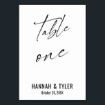 Numeração De Mesa Mesa de Tipografia Elegante Contemporânea Um<br><div class="desc">Negrito, simples, contemporâneo, elegante. Este design complementa uma coleção crescente de peças únicas que são atraentes para os olhos e distintivas. Use os campos modelo para alterar os detalhes do espaço reservado e tornar o design próprio. Outras cores e estilos estão disponíveis nesta coleção. Eu apresentei uma fonte maravilhosa para...</div>