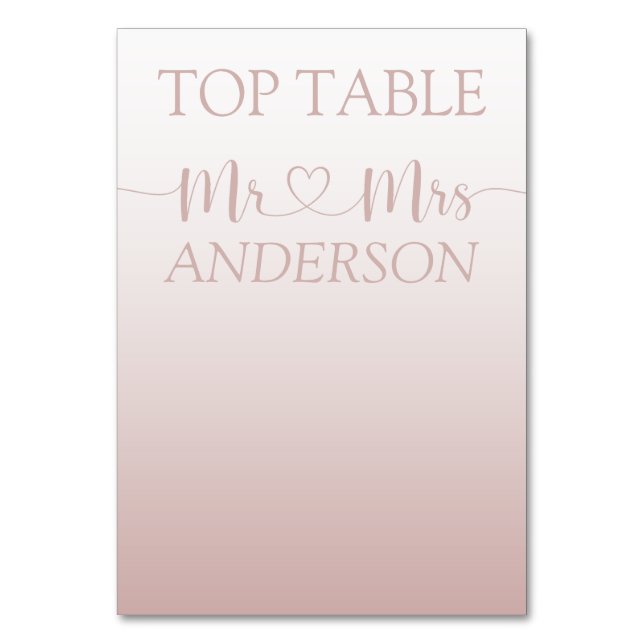 Numeração De Mesa Mesa de Topo de Casamento com Gradiente de Ouro Ro (Frente)