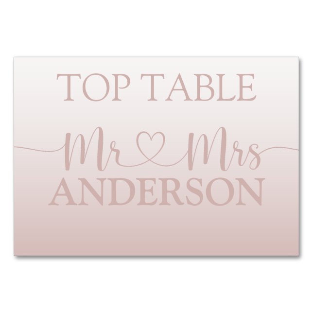 Numeração De Mesa Mesa de Topo de Casamento com Gradiente de Ouro Ro (Frente)