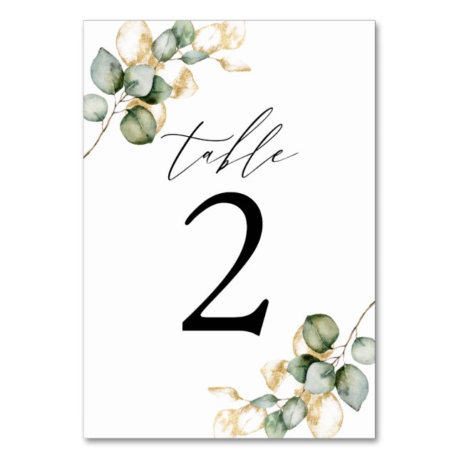 Numeração De Mesa Mesa de verde número 2 (Frente)