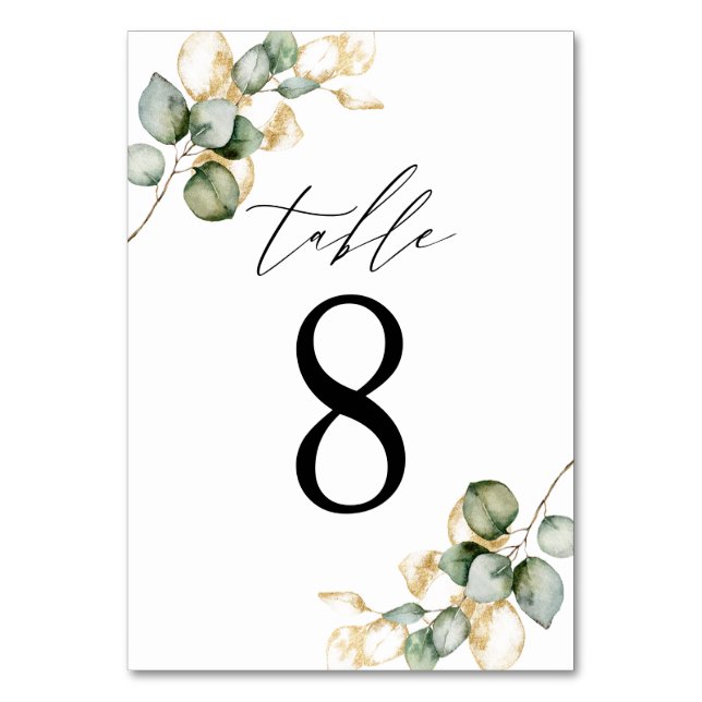 Numeração De Mesa Mesa de verde número 8 (Frente)