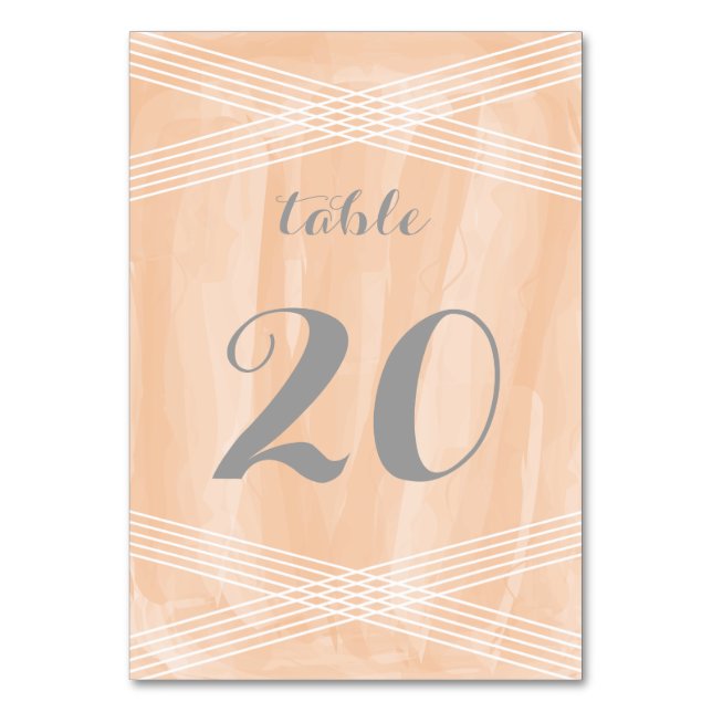 Numeração De Mesa Mesa Deco Laranja Watercolor (Frente)