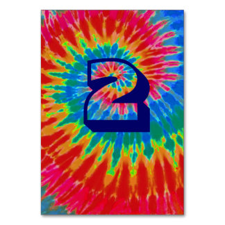 Numeração De Mesa Mesa Dois de Casamento Spiral Tie Dye